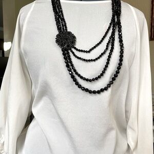 NY&Co Black Beaded Necklace
